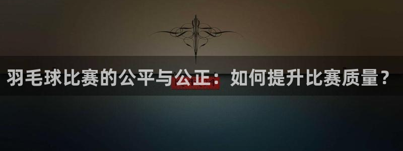 意昂2平台怎么样：羽毛球比赛的公平与公正：如何提升比赛质量？